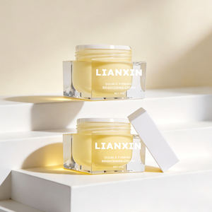 Vente en gros de pots en plastique acrylique à double paroi carrés de 50 g, pots pour crème cosmétique, pots pour crème pour le visage, contenants avec couvercle <span class=keywords><strong>blanc</strong></span> - Product Image 3