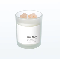 Bougies de cire de soja parfumées d'aromathérapie de luxe avec marque privée spirituelle en cristal de guérison pour le matériel de cire d'abeille Diwali