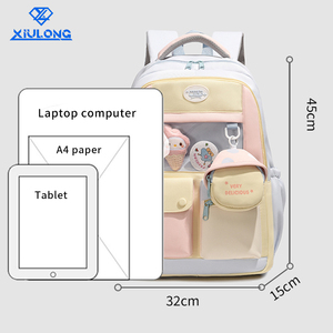 Mochila Escolar Kawaii de Gran Capacidad para Estudiantes, Ligera, Resistente al Agua, con Bolsillo Frontal y Diseño Pastel - Product Image 4