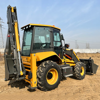 Gratis pengiriman Dunia mesin terkenal Euro V traktor Backhoe 4x4 digunakan pemuat dapat disesuaikan Mini Backhoe Loader