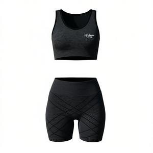 Completo Sportivo Elegante da Donna Suzhen, Tinta Unita, Due Pezzi, Canotta e Pantaloncini, Taglia XS, Stile Sportivo-SZ-28 - Product Image 1