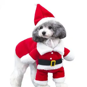 2022 नवीनतम क्रिसमस पालतू कॉस्टयूम प्यारा आरामदायक सर्दियों नरम मध्यम बड़े कुत्तों के लिए पालतू कपड़े