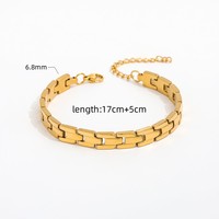 Fenny 18K PVD Plaqué Déclaration Classique Bracelet Chaîne Bracelet Tendance Pour Les Couples En Acier Inoxydable Bijoux En Gros