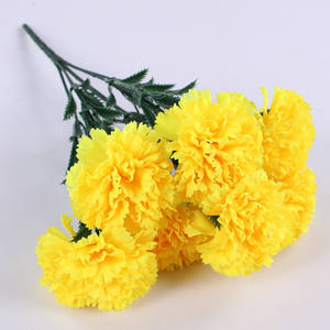 2025 fabricante directamente <span class=keywords><strong>claveles</strong></span> de flores de seda rosa de 7 cabezas para decoraciones festivas y navideñas Navidad y Pascua - Product Image 1