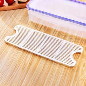 Caja de almacenamiento de alimentos multiusos de gran oferta con <span class=keywords><strong>rejilla</strong></span> de drenaje, cajón <span class=keywords><strong>para</strong></span> frutas y verduras, caja de mantenimiento fresco de alimentos de cocina apilable <span class=keywords><strong>para</strong></span> nevera - Product Image 5