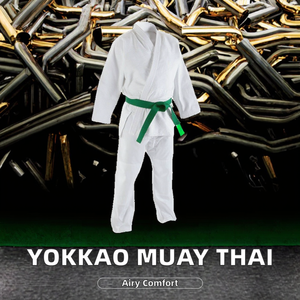 Yokkao กางเกงขาสั้นเอวสูงผ้าฝ้าย100% ระบายอากาศได้ดี, โลโก้ด้านหน้าสำหรับฝึกมวยและศิลปะการต่อสู้ - Product Image 2