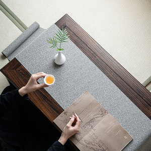 Mantel de tela para mesa Guanlan Home, estilo chino Zen, impermeable, aislante del calor, para ceremonia del té - Product Image 3