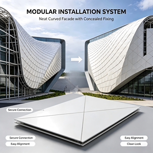 Murs-rideaux en aluminium modernes, revêtement poudré anti-corrosion pour l'extérieur des bâtiments - Product Image 4