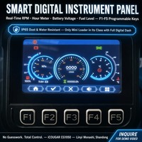 Mini-chargeuse sur pneus Cougars CG1050 25HP avec moteur diesel Kubota CE EPA et trancheuse avec accessoires pour la construction en arrière-cour