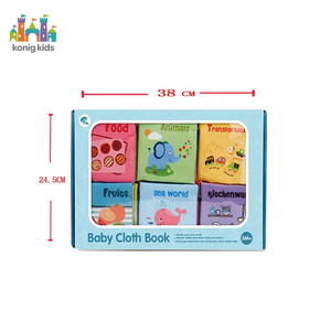 Set di Libri in Stoffa per Neonati, Massaggiagengive in Silicone, Carte Educative Morbide e Resistenti agli Strappi con <span class=keywords><strong>Alfabeto</strong></span> e <span class=keywords><strong>Animali</strong></span>, Giocattolo Sensoriale per la Prima Infanzia 2-4 anni - Product Image 4