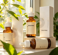 Flacon compte-gouttes en verre noir vide de 15 ml et 30 ml pour sérum cosmétique, soin de la peau, huile essentielle, avec emballage – Promotion