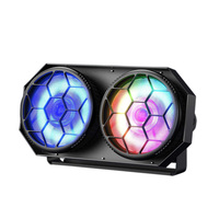 2x100W COB 2-en-1 + 48 LED RGB, gradation linéaire 0-100%, prend en charge le contrôle DMX512 3200-5600K pour église, théâtre, scène de mariage