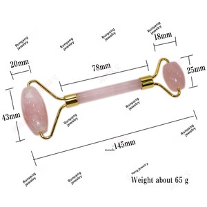 Bâtonnet de <span class=keywords><strong>jade</strong></span> poli en quartz rose naturel Xiuyu, pierre brute, artisanat en cristal, ornements pour le visage et les yeux, pour l'exportation - Product Image 4