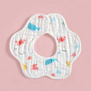 Baberos de Dibujos Animados 100% Algodón para Niños, Baberos para Restaurante, 0-2 Años, Fabricantes de Algodón para Bebés, Venta al por Mayor - Product Image 1