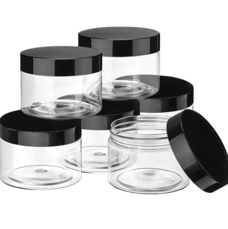 50ml 100ml 120ml 150ml 200ml 250ml 4oz 8oz Clear Plastic Pet Container Food Jar With Custom Plastic Lid Metal Lid