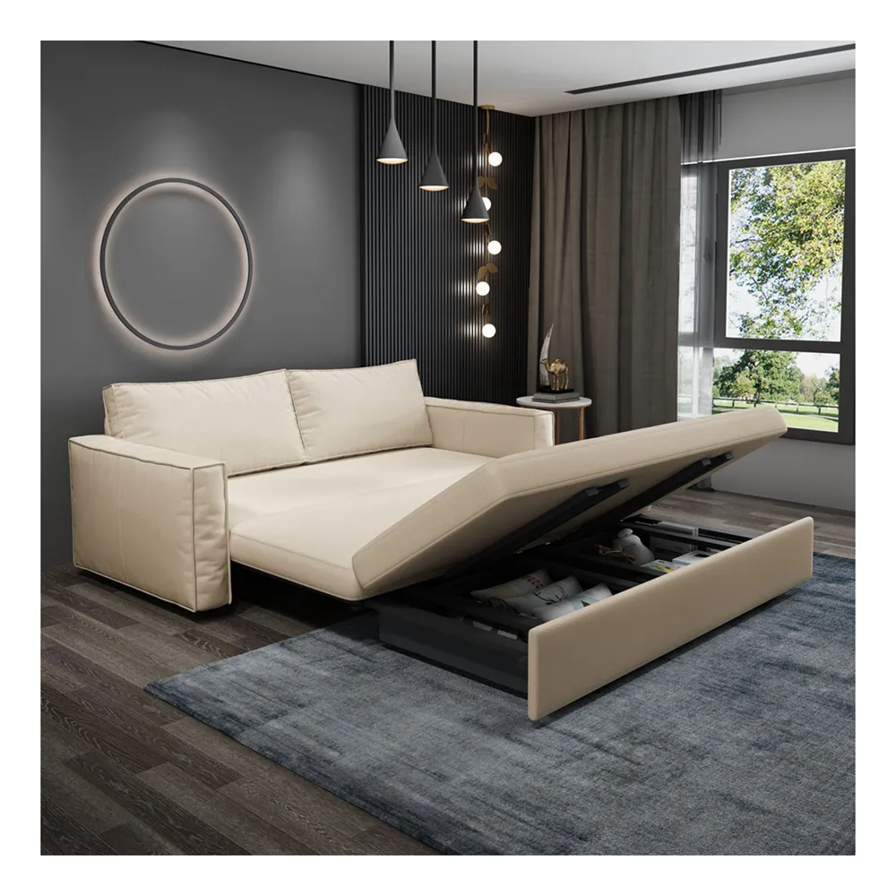 Veludo macio único sofá dobrável cum cama com armazenamento futon de alta qualidade sofá-cama mobiliário conversível moderno sofá-cama