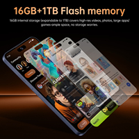 Nouveau modèle 2025 – Smartphone original I17 Pro Max 5G LTE avec écran 120Hz de 7,3 pouces, appareil photo arrière 108MP, 16 Go de RAM + 1 To de stockage, processeur Deca Core