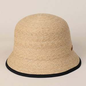 2025 Summer Women Fashion Raffia Straw Bucket Hat Simple Outdoor Travel Beach Sun Hat PU <b>Patch</b> Logo Sunscreen Fishermen Hat - Product Image 6