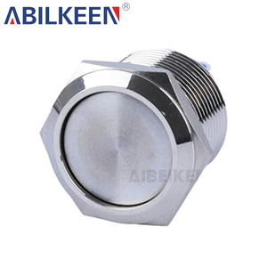 Interrupteur à <span class=keywords><strong>bouton</strong></span>-<span class=keywords><strong>poussoir</strong></span> rond plat en métal de 19 mm, borne à connexion rapide, interrupteur à <span class=keywords><strong>bouton</strong></span>-<span class=keywords><strong>poussoir</strong></span> à verrouillage pour appareil électrique industriel - Product Image 3
