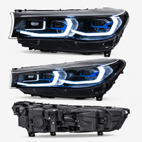 Ensemble de phares LED BK pour BMW Série 7 2016-2018, double couleur DRL, style laser, projecteur, plug and play