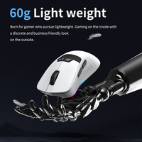 Souris sans fil rechargeable programmable pour jeux, accessoires de jeu ultra-légers, souris de jeu filaire 2.4G BT avec écran OLED