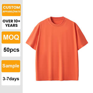 Camiseta de Alta Calidad con Logotipo Personalizado, Lisa, Gruesa, con Hombros Caídos, 100% Algodón, para Hombre, Venta al por Mayor, Impresión y Bordado - Product Image 1