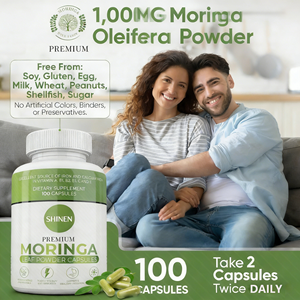 Cápsulas de Folha de Moringa <span class=keywords><strong>Malunggay</strong></span> com Vitaminas, Minerais e Extratos Herbais para Aumento da Imunidade para Adultos - Product Image 3