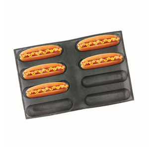 Resistente forma di pane silformi di alta qualità Non Stick perforato stampo in Silicone Pan per Baguette Hot Dog cottura - Product Image 2