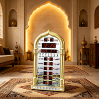 Jam Dinding Digital Elektrik Al Fajar untuk Dekorasi Ruang Tamu, Pengingat Waktu Sholat, Timer Azan LED, Kalender Ramadan