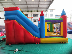Château gonflable coloré avec toboggan sec, salle de saut intérieure, mur d'<span class=keywords><strong>escalade</strong></span>, maison de jeu et trampoline gonflable pour enfants - Vente en gros - Product Image 6