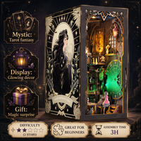 Hamaileon Magic Treasure Dollhouse Mystic Tarot Witch Bookshelf Insert Glowing Dark Academia Book Nook Decor Home Adults