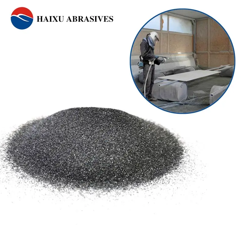 China Black silicon carbide F60 F80 F120 F150 F180 A grade Black carborundum 53C 54C Black SiC grit/Grain