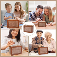 Tirelire en bois DIY personnalisable pour pièces Euro, Dollar et Monnaie Malaisienne – Boîte à économies vintage pour toutes les devises mondiales
