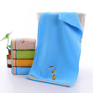 Serviettes de bain pour enfants Kim Ryan, 27x50cm, en pur coton, brodées, dessin animé, douces et absorbantes, pour enfants - Product Image 2