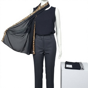 Bufanda de Viscosa con Estampado de Leopardo para Mujer, Larga, Ligera, Transpirable, Estilo Étnico, para Uso Diario, Accesorio de Moda, OEM - Product Image 1