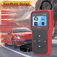 Escáner OBD2 V100 a Precio de Fábrica, Herramienta de Diagnóstico Universal para Automóviles, Lector de Códigos de Error del Motor, Analizador de Motor, 1 Año de Garantía