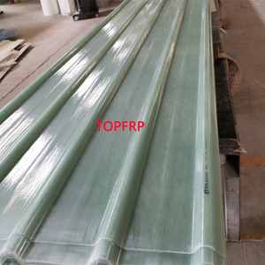 FRP Fiber Glass Corrugated Roofing Fiberglass Roof <b>Sheet</b> for Workshop Warehouse and Vegetable Greenhouse - Product Image 2