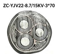 Klasse C FR Aluminium-Armiertes Kabel 8,7/15kV 3*70mm²
