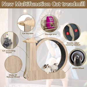 Jouet pour animaux de compagnie en bois Petdom, structure d'escalade, circuit circulaire pour chats, jouet interactif pour l'exercice et la course - Product Image 3