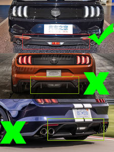 Difusor de Parachoques Trasero de 4 Aletas, Divisores Laterales Traseros, Alerón para Ford Mustang 2018 2019 2020 2021, Accesorios para Automóviles - Product Image 6