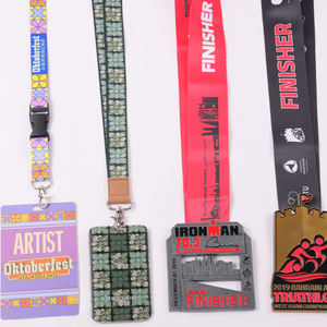 Шнур с держателем для карт, печать, оптовая продажа, держатель для удостоверения личности с логотипом на заказ, брелок для ключей - Product Image 3