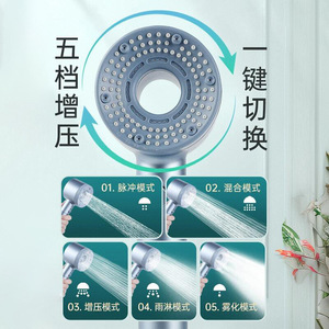 Pommeau de Douche Filtrant 6803 à Cinq Vitesses, Haute Pression, Portable avec Régulation de Pression, Forme Ronde - Product Image 3