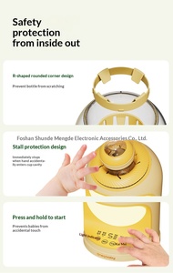 Batidora de Leche para Bebés 2 en 1 Compacta <span class=keywords><strong>y</strong></span> Silenciosa, Mezclador Eléctrico de Biberones con Luz Nocturna, Mezcla Suave para Uso Doméstico - Product Image 5