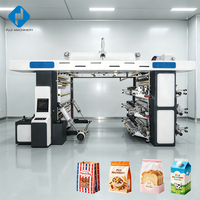 Máquina de Impresión Flexográfica Automática de 6 Colores con Guía de Banda Transportadora EPC para Telas No Tejidas de Gran Ancho