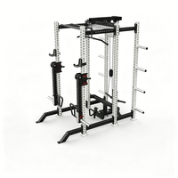 Machine Smith tout-en-un avec système de câbles croisés doubles et pile de poids, cage à squats robuste, équipement de fitness complet pour salle de sport et studio