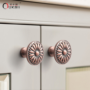 Oukali Groothandel Moderne Meubelgrepen Keukenlade Zinklegering Knoppen Badkamer Kantoor Eenvoudige Hardware Trekknop - Product Image 5