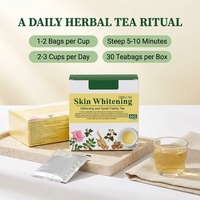Thé Herbal Blanchissant pour la Peau, Marque Privée OEM, 30 Sachets de Thé, 90g, Formule Herbal Chinoise en Boîte