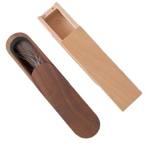 Wood Cat Whiskers Storage Box Magnetic <b>Sliding</b> Lid Rectangle Shape Solid Wood Neatening Storage For Cat - Product Image 5