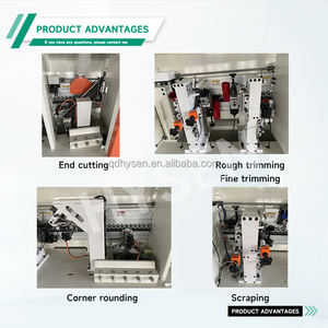 Machine de chantournage automatique haute vitesse MF450A HYSEN pour la production de MDF, contrôlée par moteur PLC, avec fonctions de raclage et de collage pour outils de <span class=keywords><strong>menuiserie</strong></span> - Product Image 3