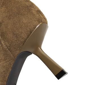 Giày Chelsea nữ kiểu Pháp cổ điển retro bằng da lộn, kiểu lười, gót trung bình, mùa đông, mã 2738-1 - Product Image 5